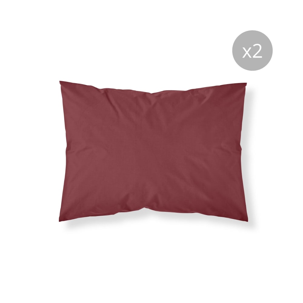 Muare Home 2er-Pack Kissenbezüge 100 % Baumwolle rot 50x80 cm - Baumwolle