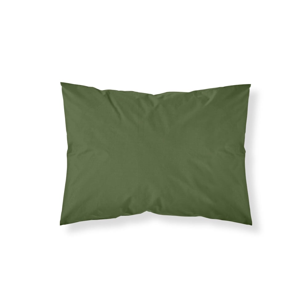 Taie d’oreiller 100 % coton vert 45x125 cm