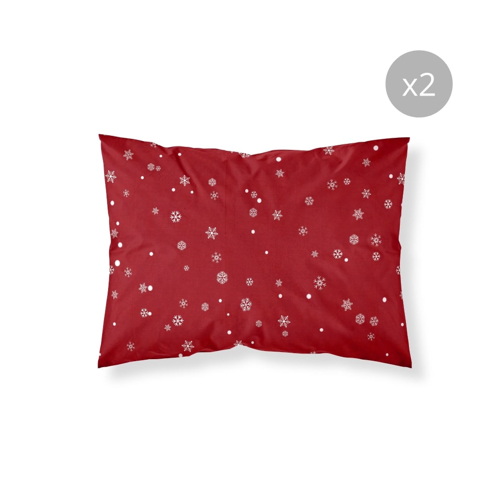 Lot de 2 taies d'oreillers 100 % polyester multicolore 50x80 cm