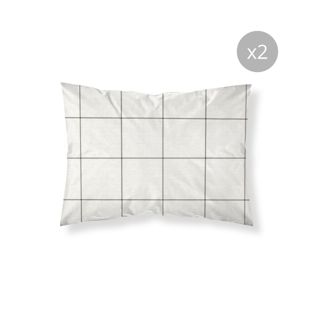 Lot de 2 taies d'oreillers 100 % polyester multicolore 50x80 cm