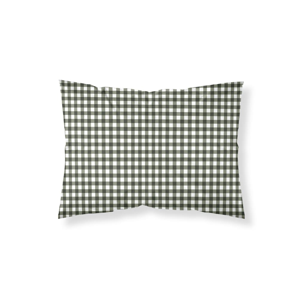 Taie d’oreiller 100 % coton vert 80x80 cm