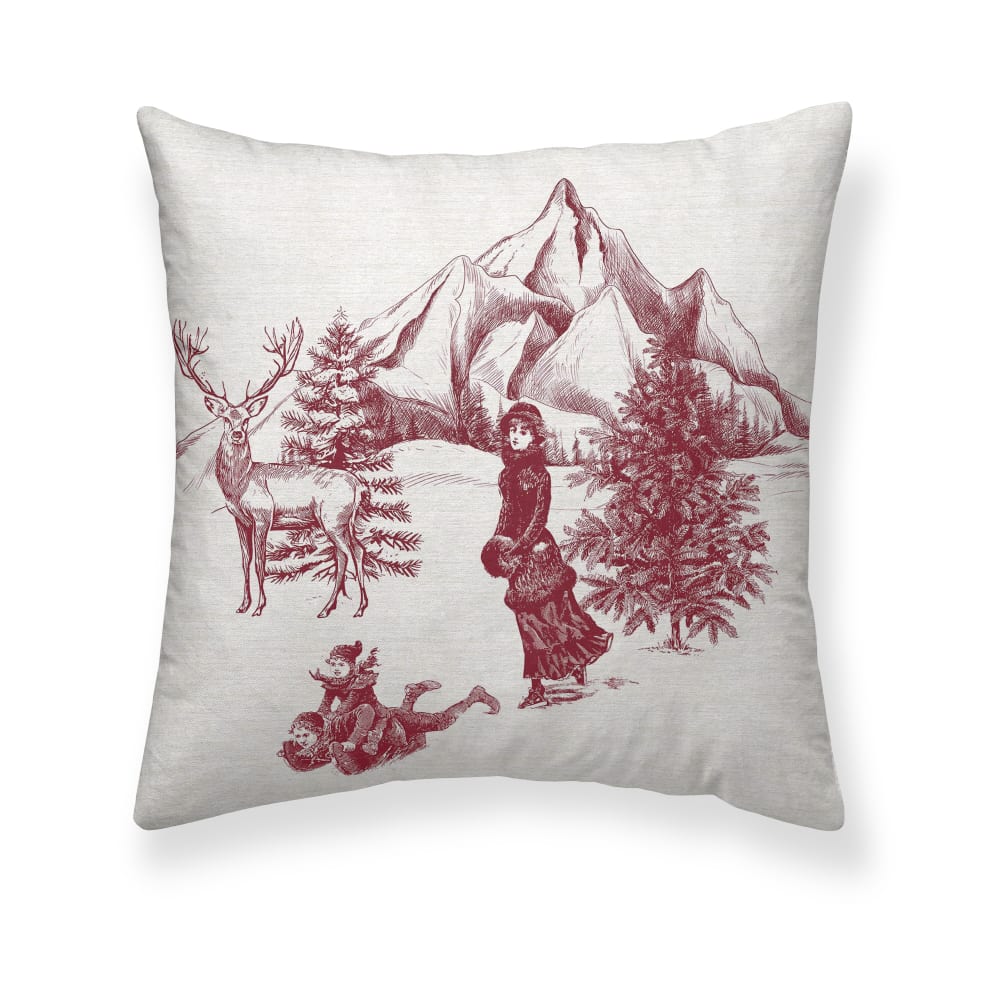 Housse de coussin 100 % coton multicolore 50x50 cm