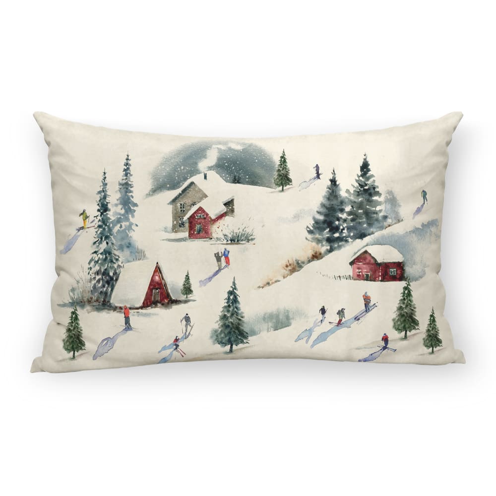 Housse de coussin 100 % coton multicolore 30x50 cm