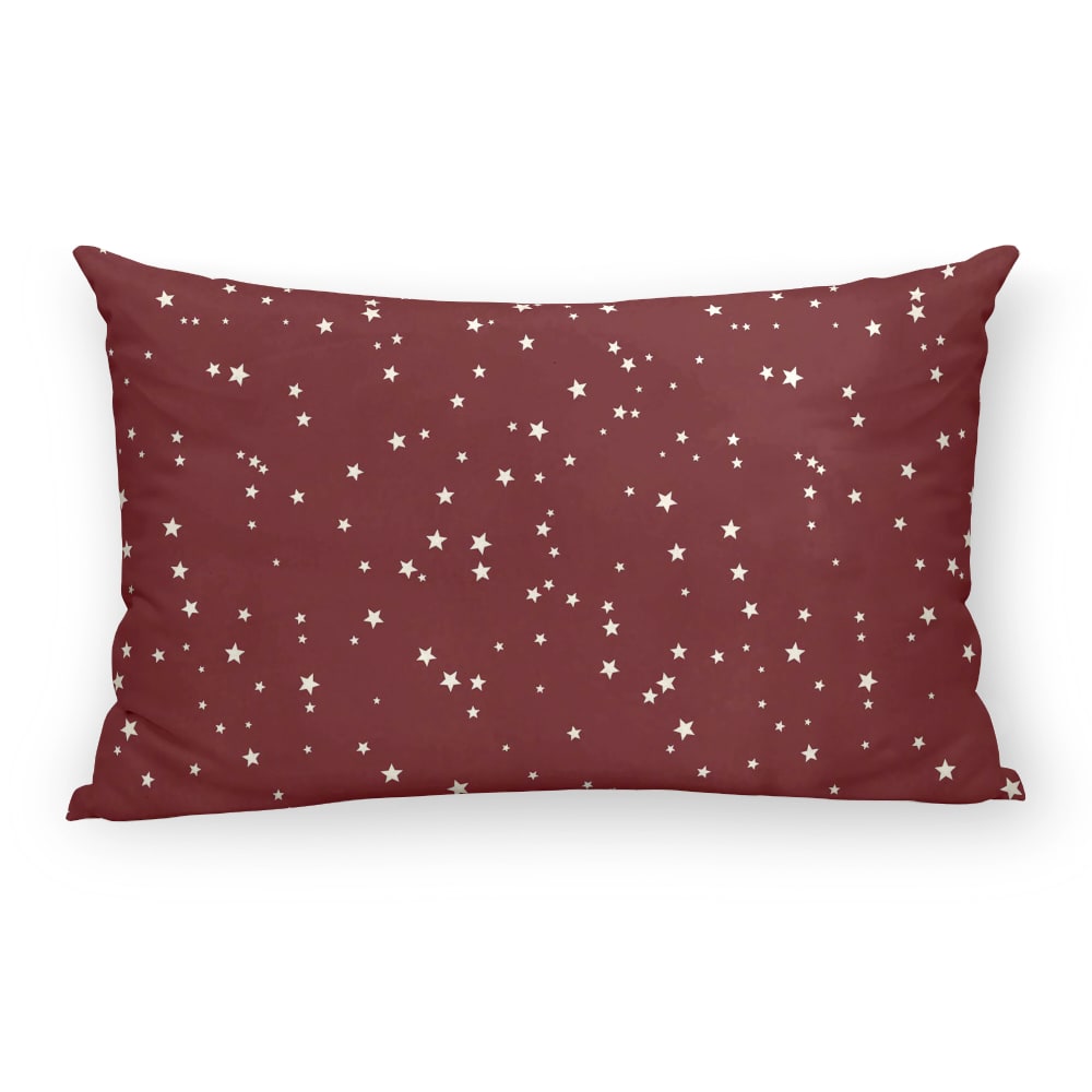 Housse de coussin 100 % coton rouge 30x50 cm