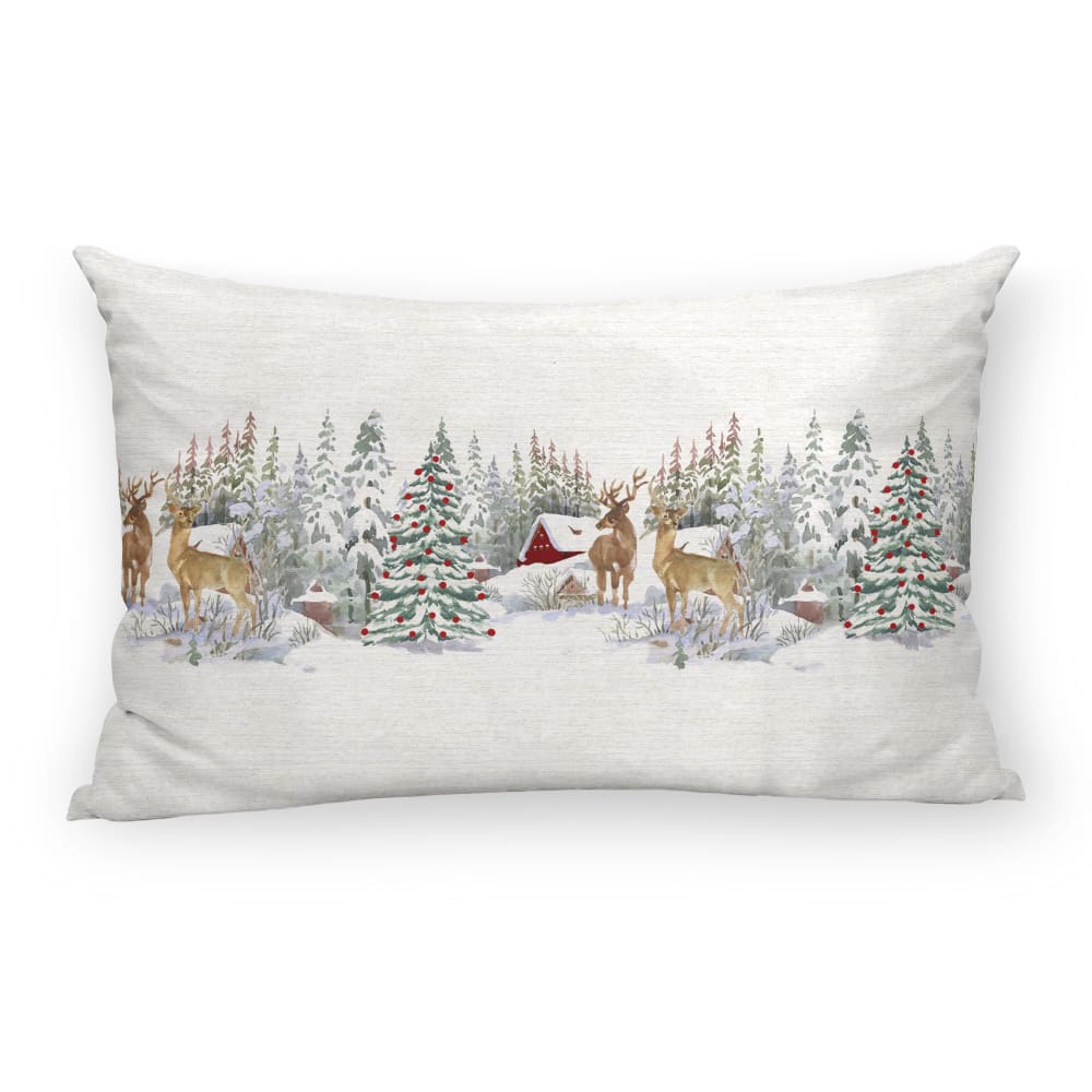 Housse de coussin 100 % coton multicolore 30x50 cm