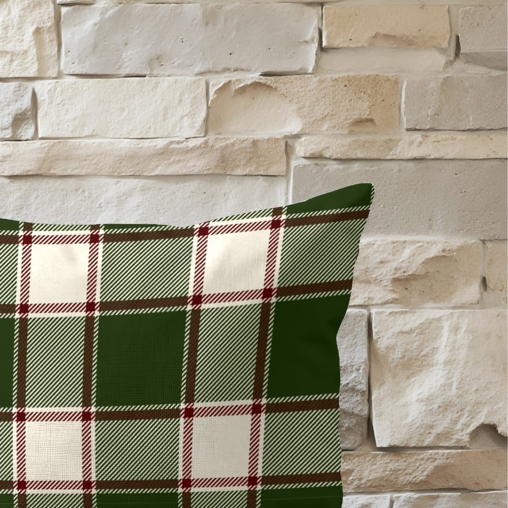 Housse de coussin 100 % coton vert 50x50 cm — vue 4