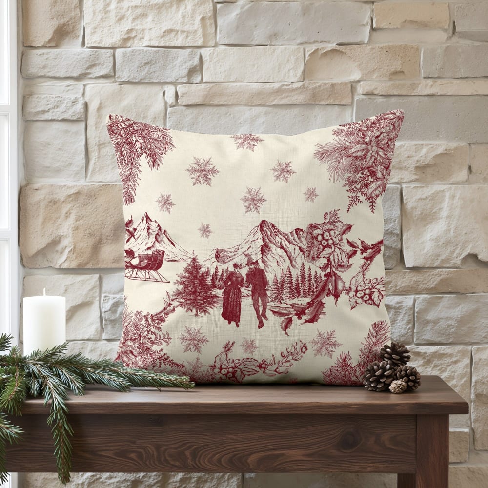 Kissenbezug 100 % Baumwolle rot 50x50 cm - Maisons Du Monde