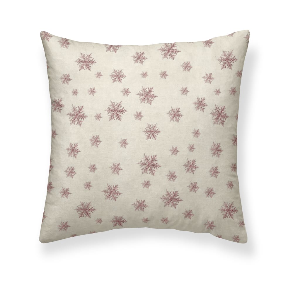 Housse de coussin 100 % coton rouge 50x50 cm