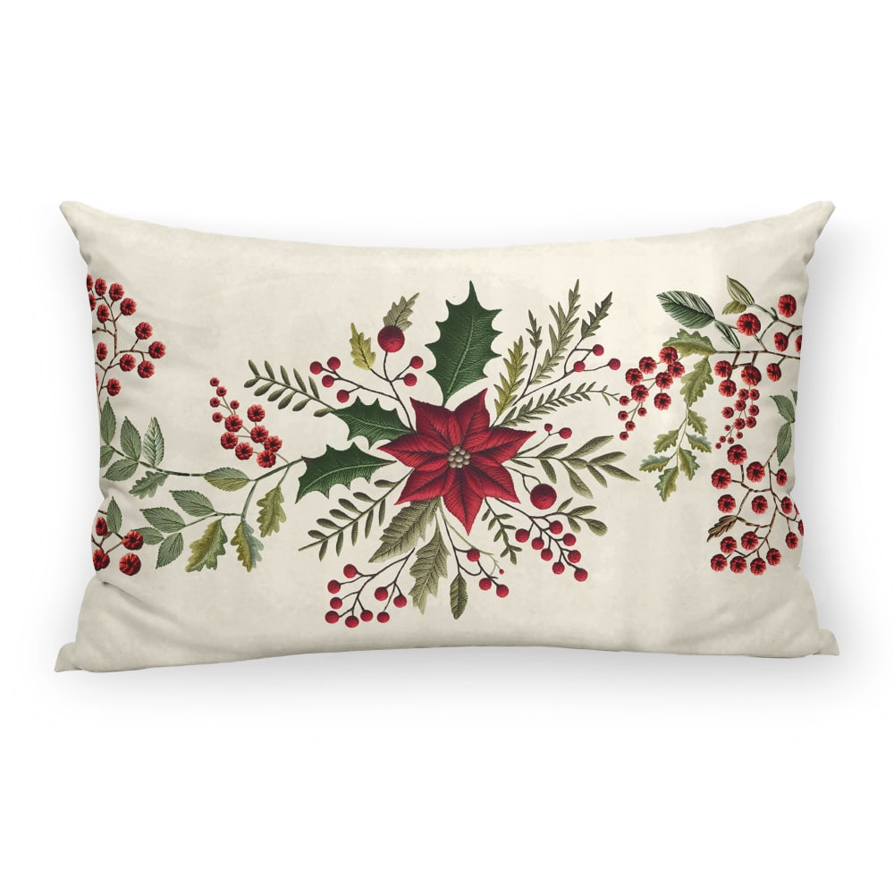 Housse de coussin 100 % coton multicolore 30x50 cm