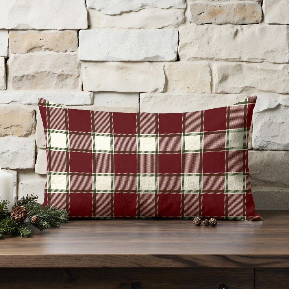Kissenbezug 100 % Baumwolle rot 30x50 cm - Maisons Du Monde