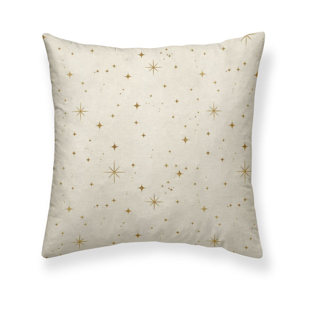 Housse de coussin 100 % coton doré 50x50 cm