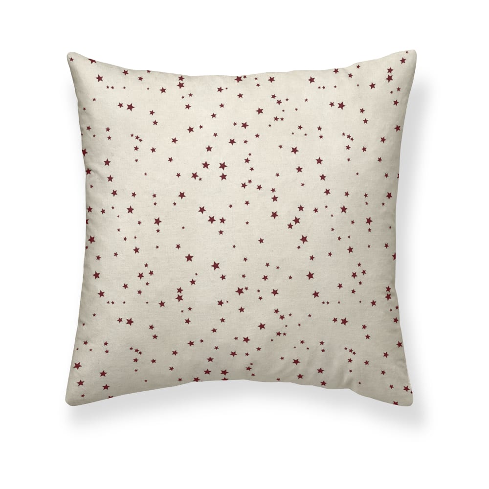 Housse de coussin 100 % coton beige 50x50 cm