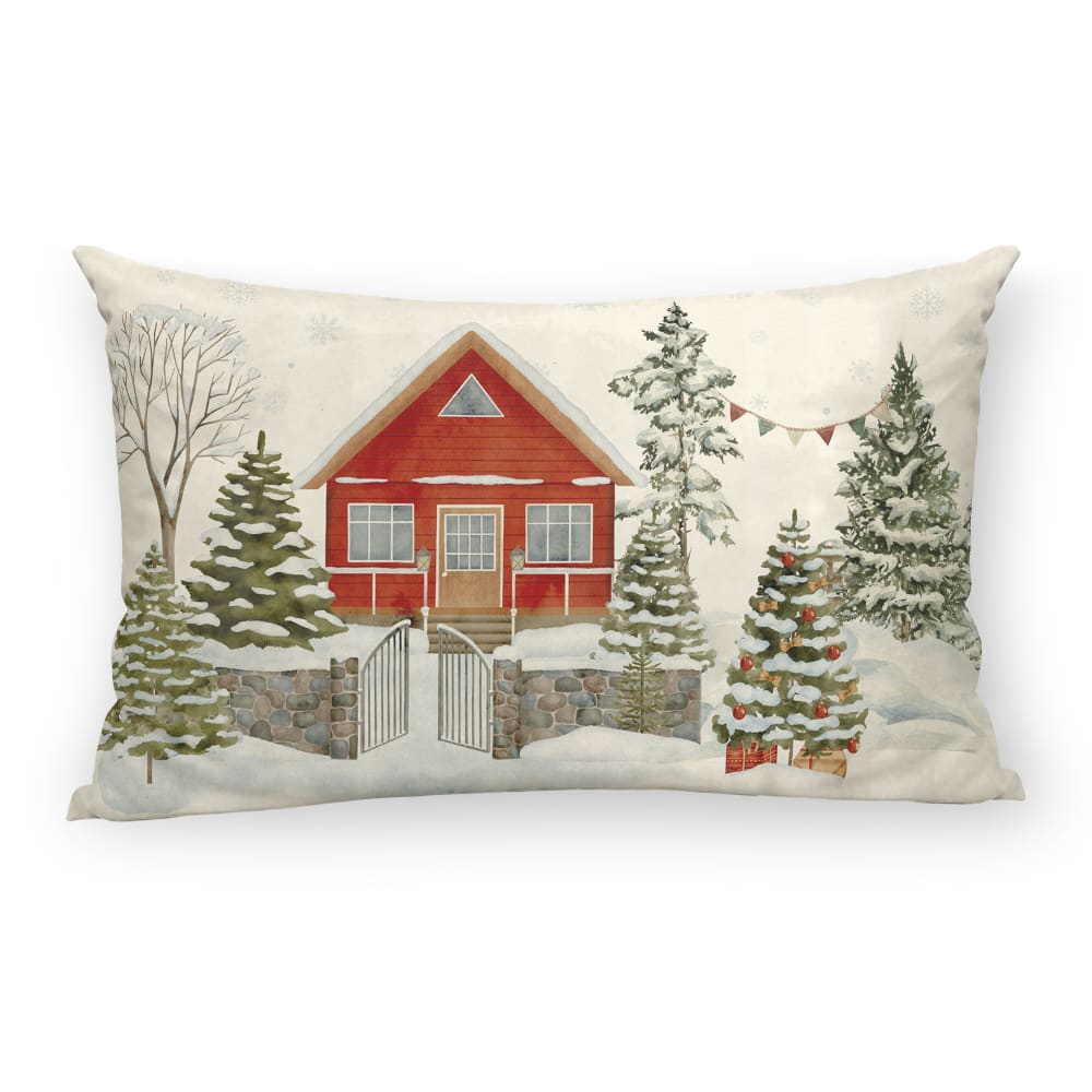 Housse de coussin 100 % coton multicolore 30x50 cm