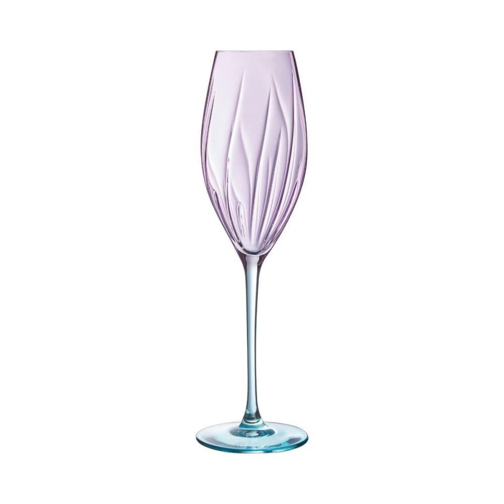 4 flûtes à champagne colorées 21cl