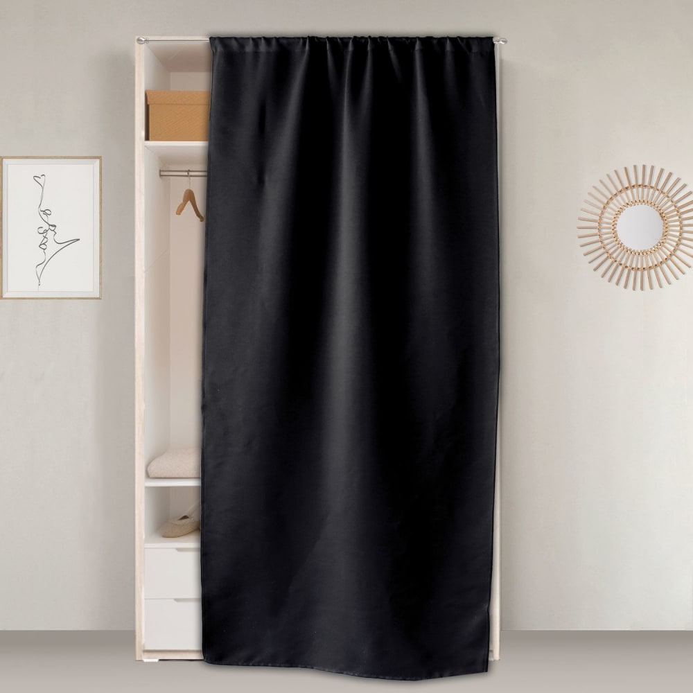 Rideau de porte occultant noir 90 x 210 cm — vue 4