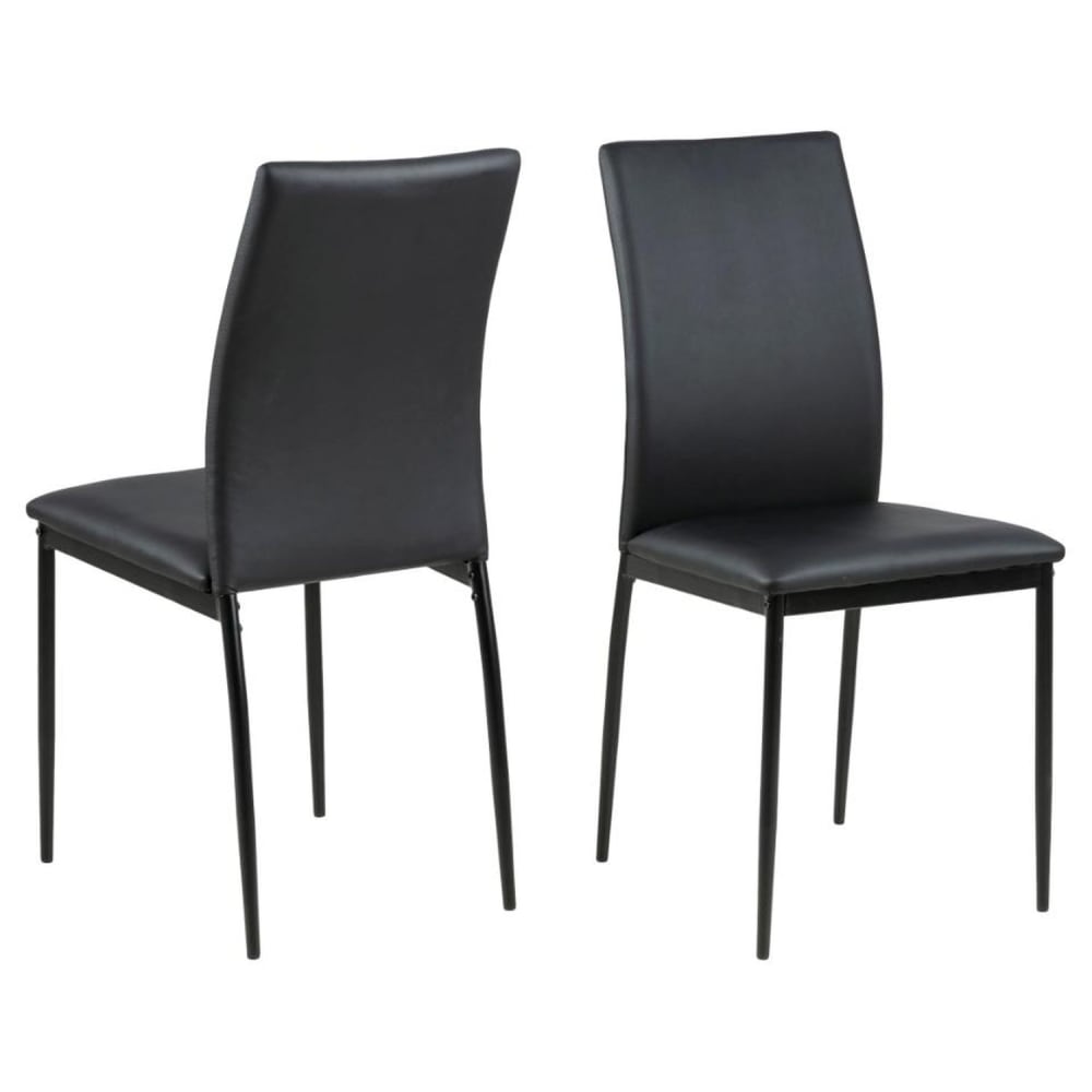 Lot de 4 chaises de salle à manger noir Lot de 4 chaises de salle à manger noir