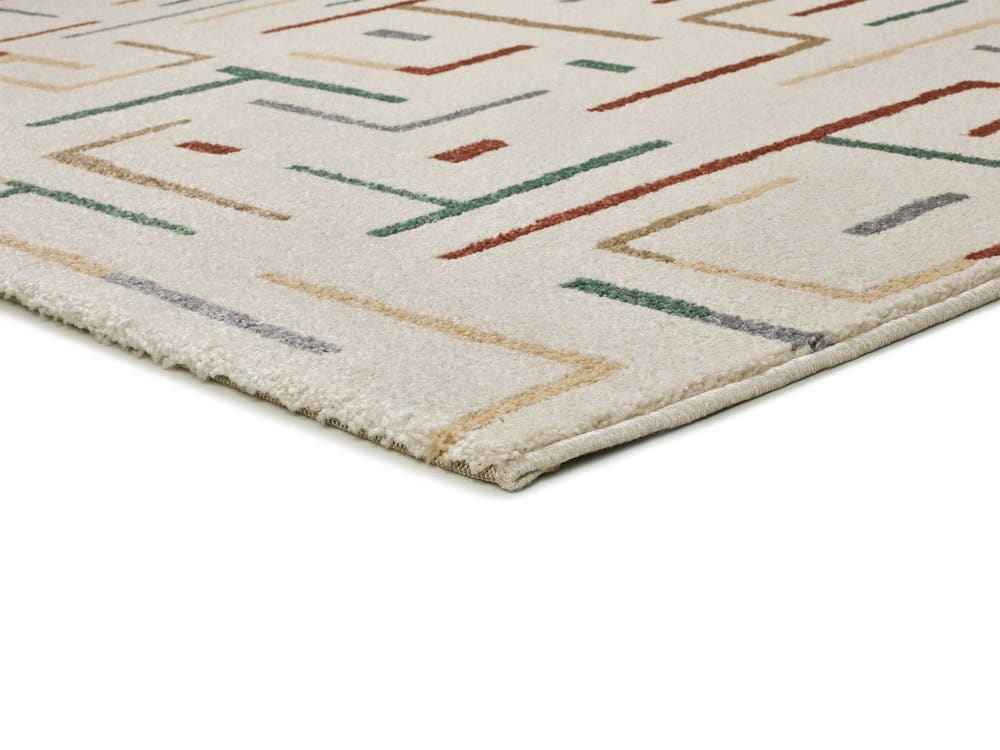 Tapis géométrique beige/multicolore 200x290 cm — vue 4