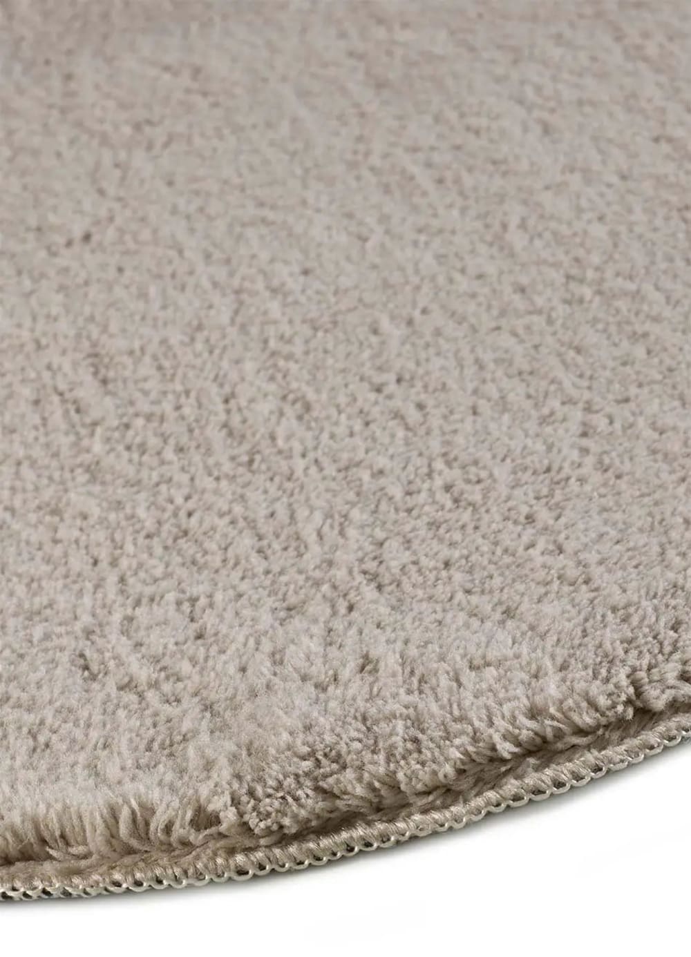 Tapis lavable uni taupe à bordure ondulée 160x230 cm — vue 4