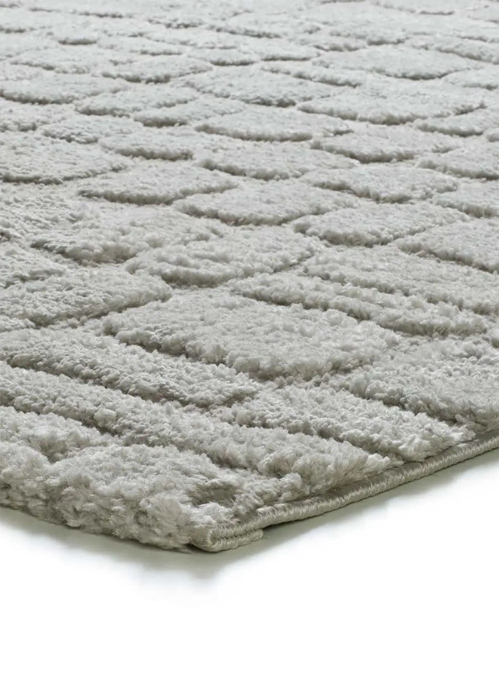 Tapis à relief scandinave gris 126x190 cm — vue 4