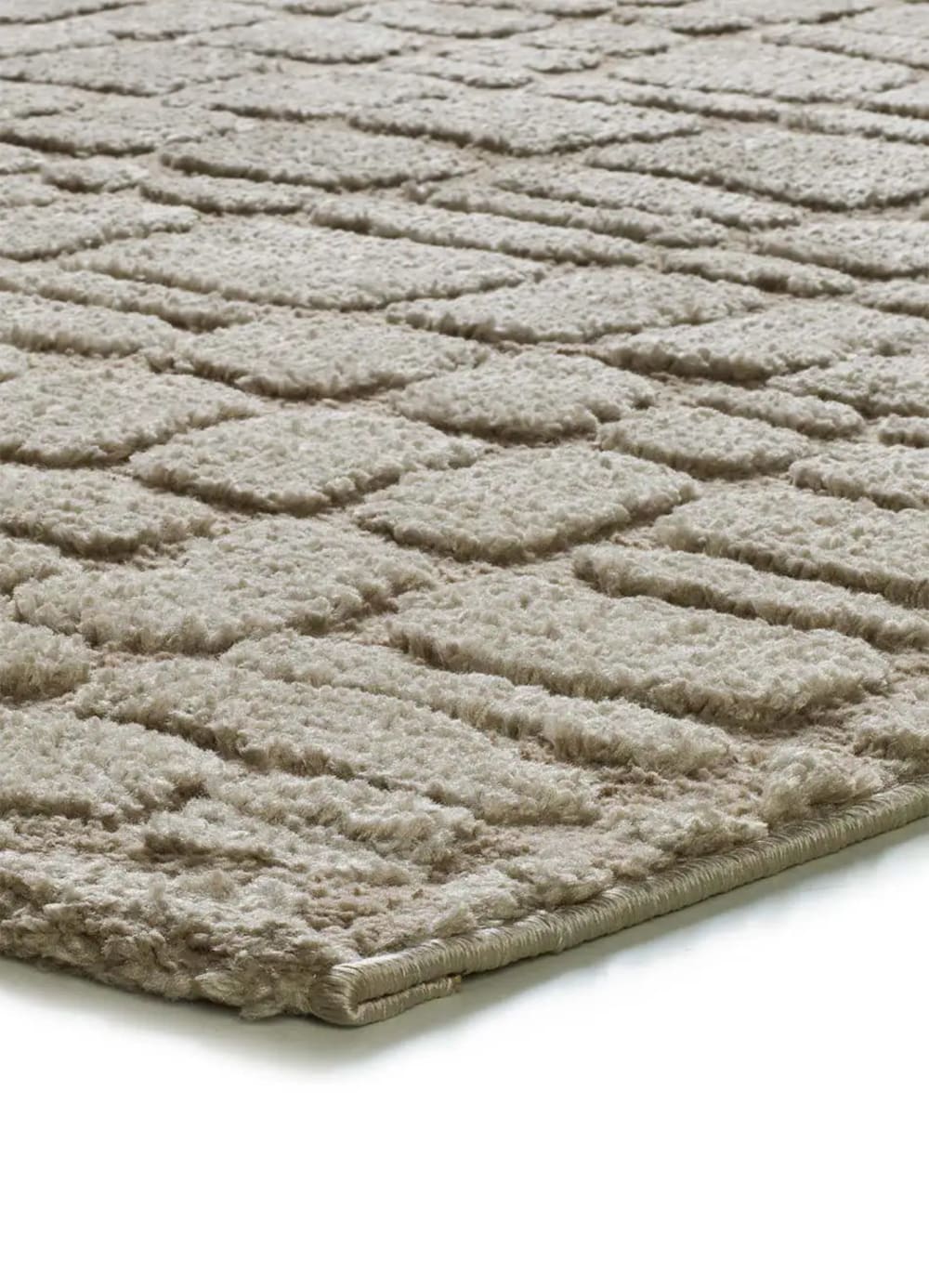 Tapis à relief scandinave taupe 190x285 cm — vue 4