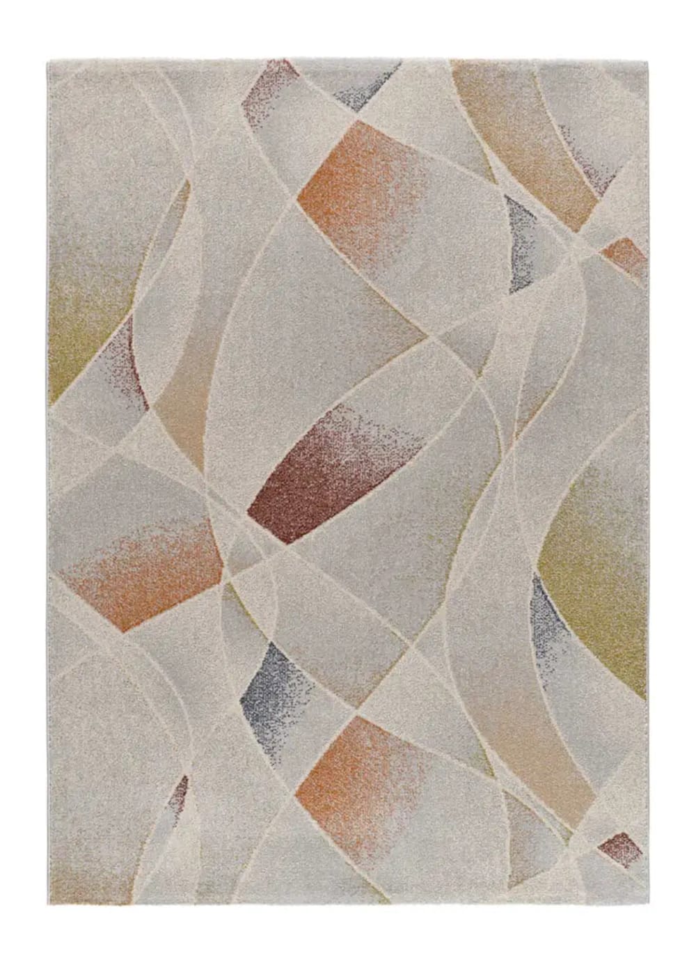 Kurzflorteppich, Abstrakt, mehrfarbig / beige, 133x190 cm -