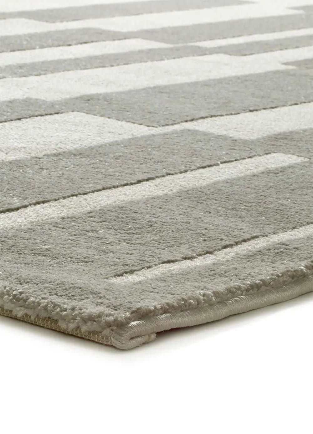 Tapis à relief géométrique gris/blanc 80x150 cm — vue 4