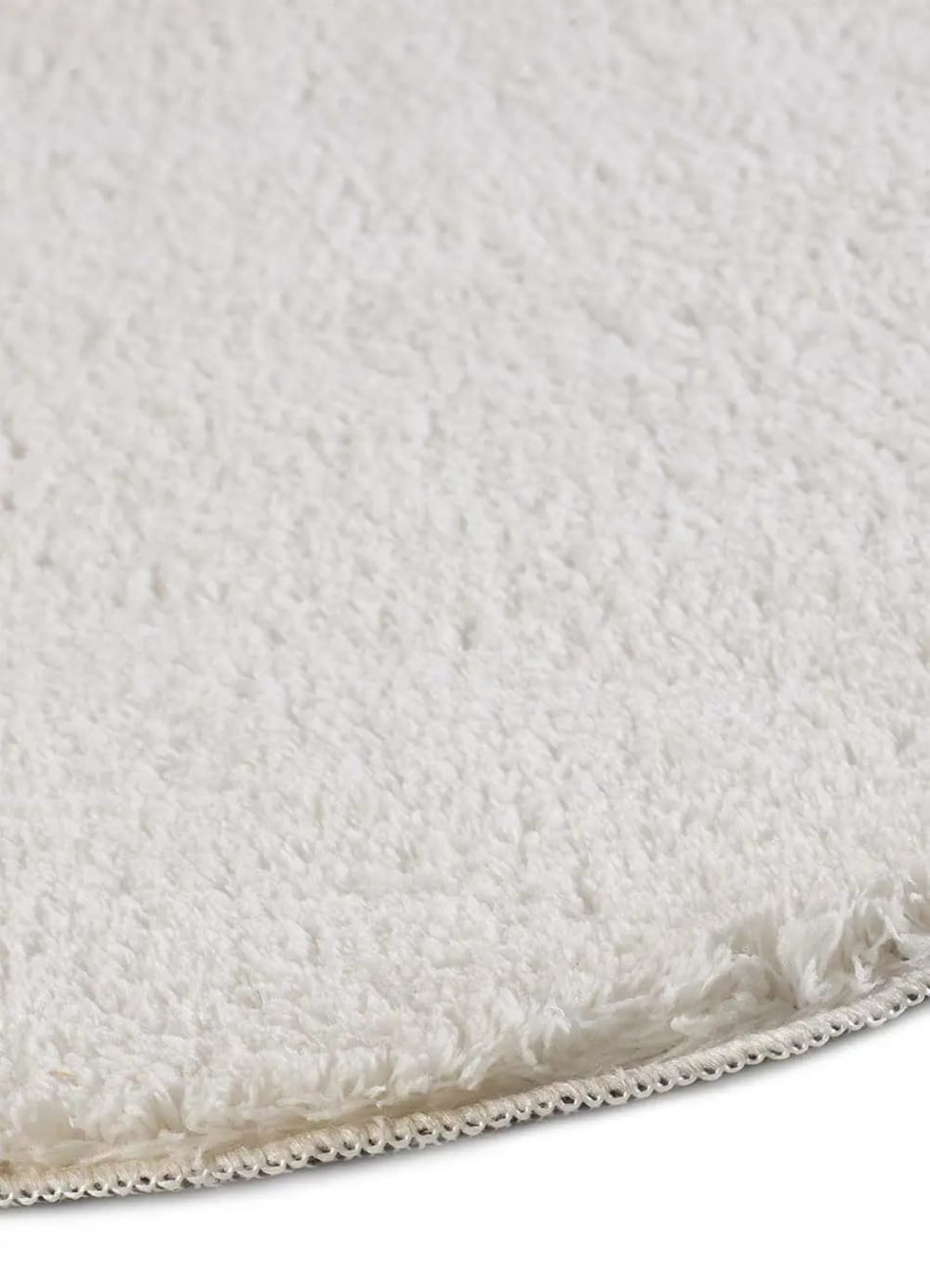 Tapis lavable uni blanc à bordure ondulée 120x170 cm — vue 4