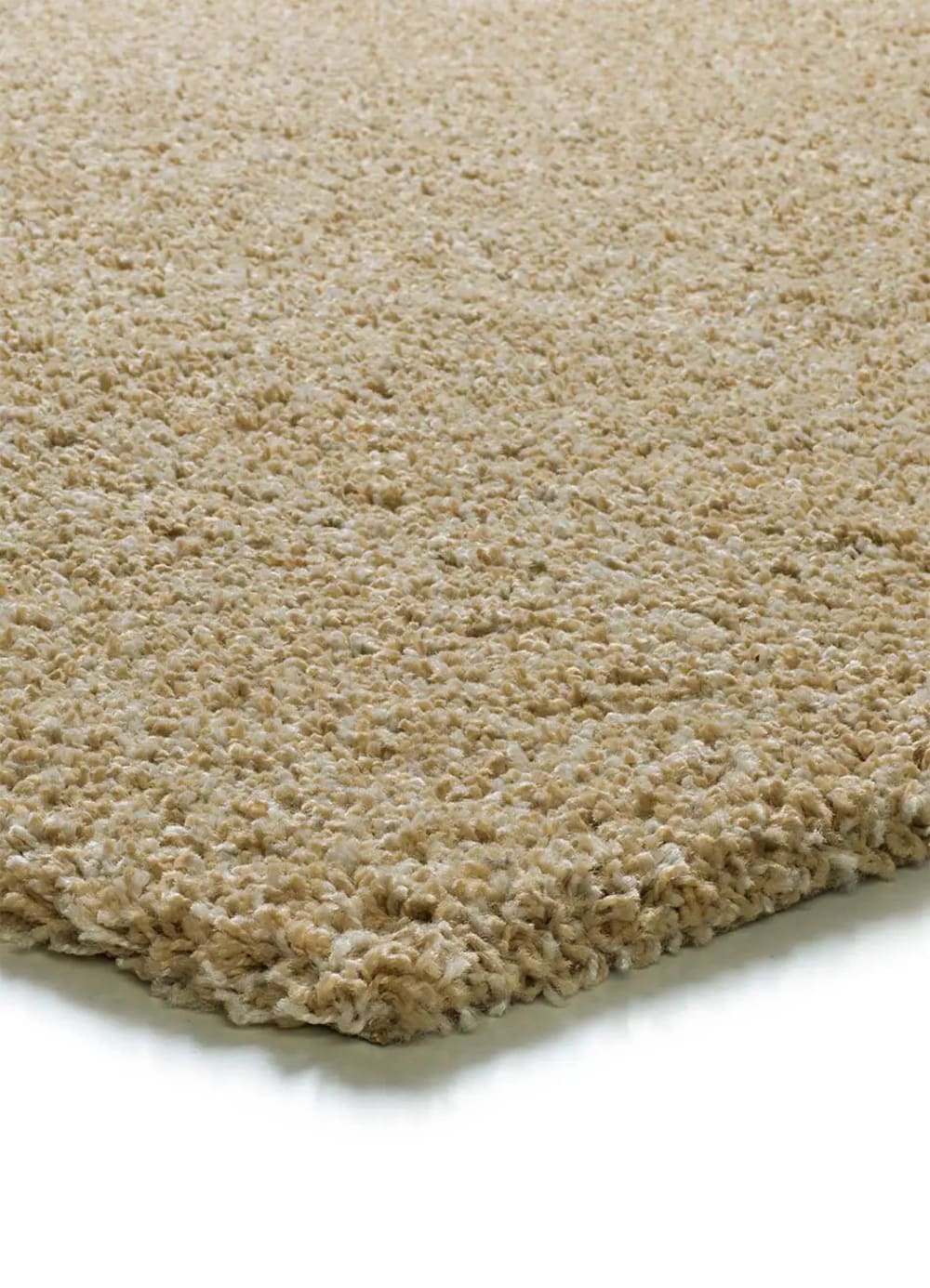 Tapis shaggy uni beige 133x190 cm — vue 4