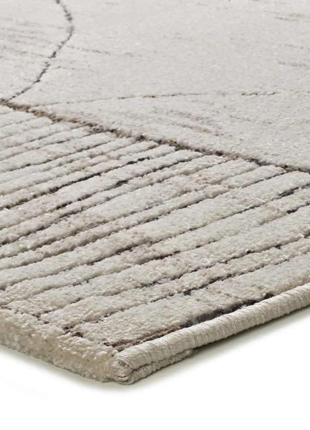 Tapis ethnique crème / marron 200x285 cm — vue 4