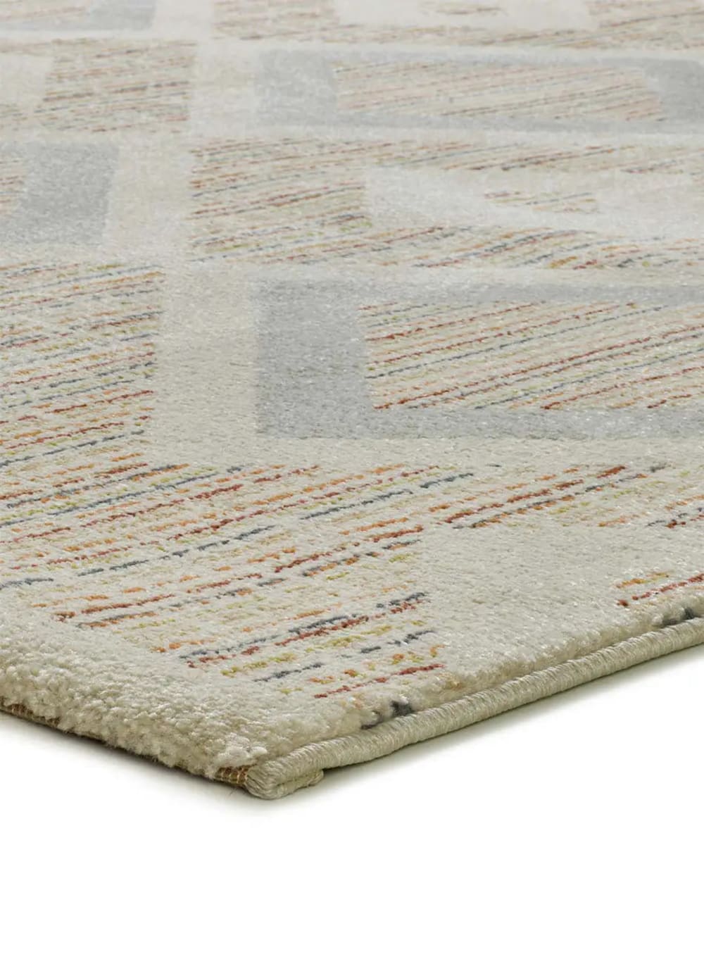 Tapis géométrique multicolore / beige 133x190 cm — vue 4