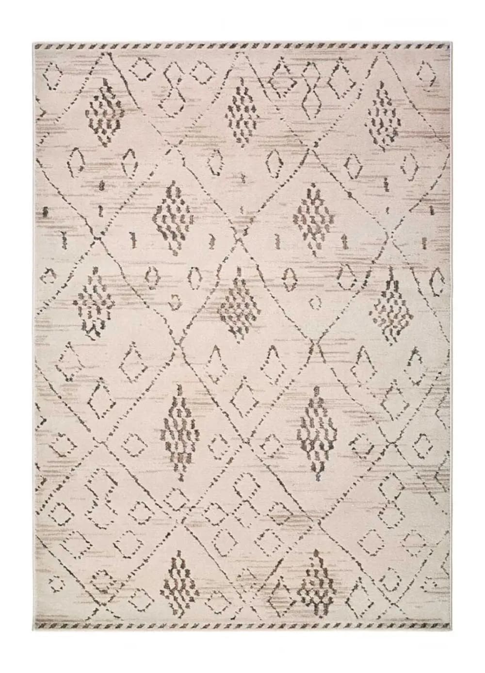 Tapis ethnique crème / marron 200x285 cm