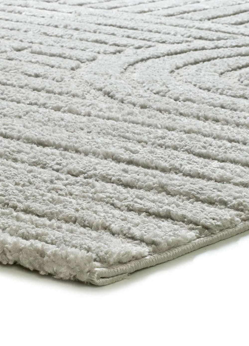 Tapis à relief géométrique gris 190x285 cm — vue 4