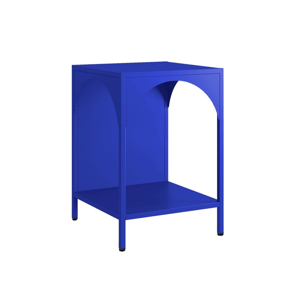 Table de chevet table d'appoint acier bleu