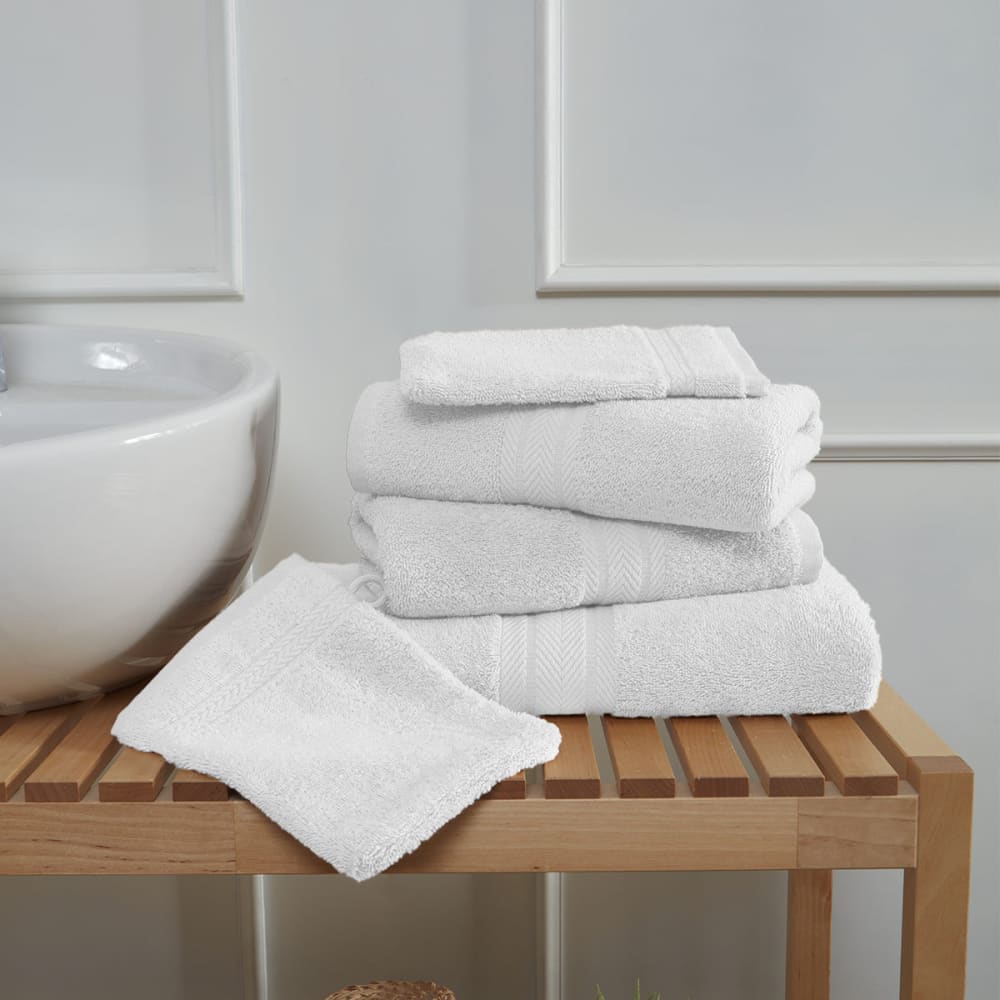 Eensemble de bain avec tapis 6 pièces blanc — vue 4