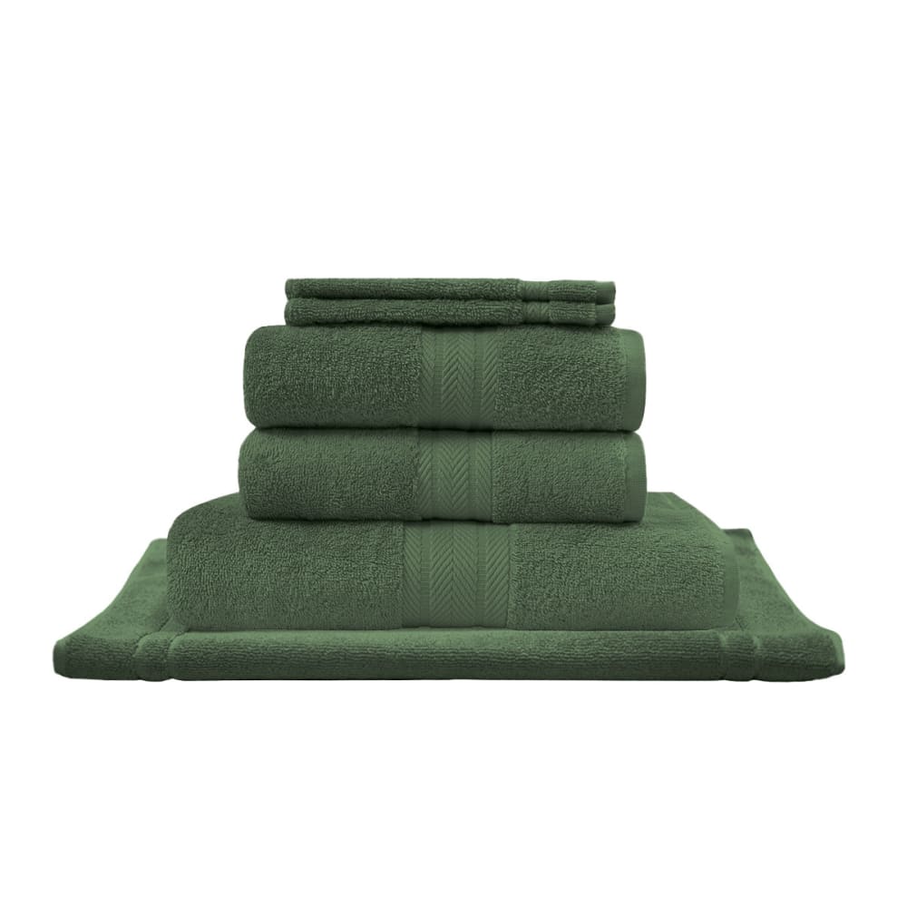 Eensemble de bain avec tapis 6 pièces eucalyptus