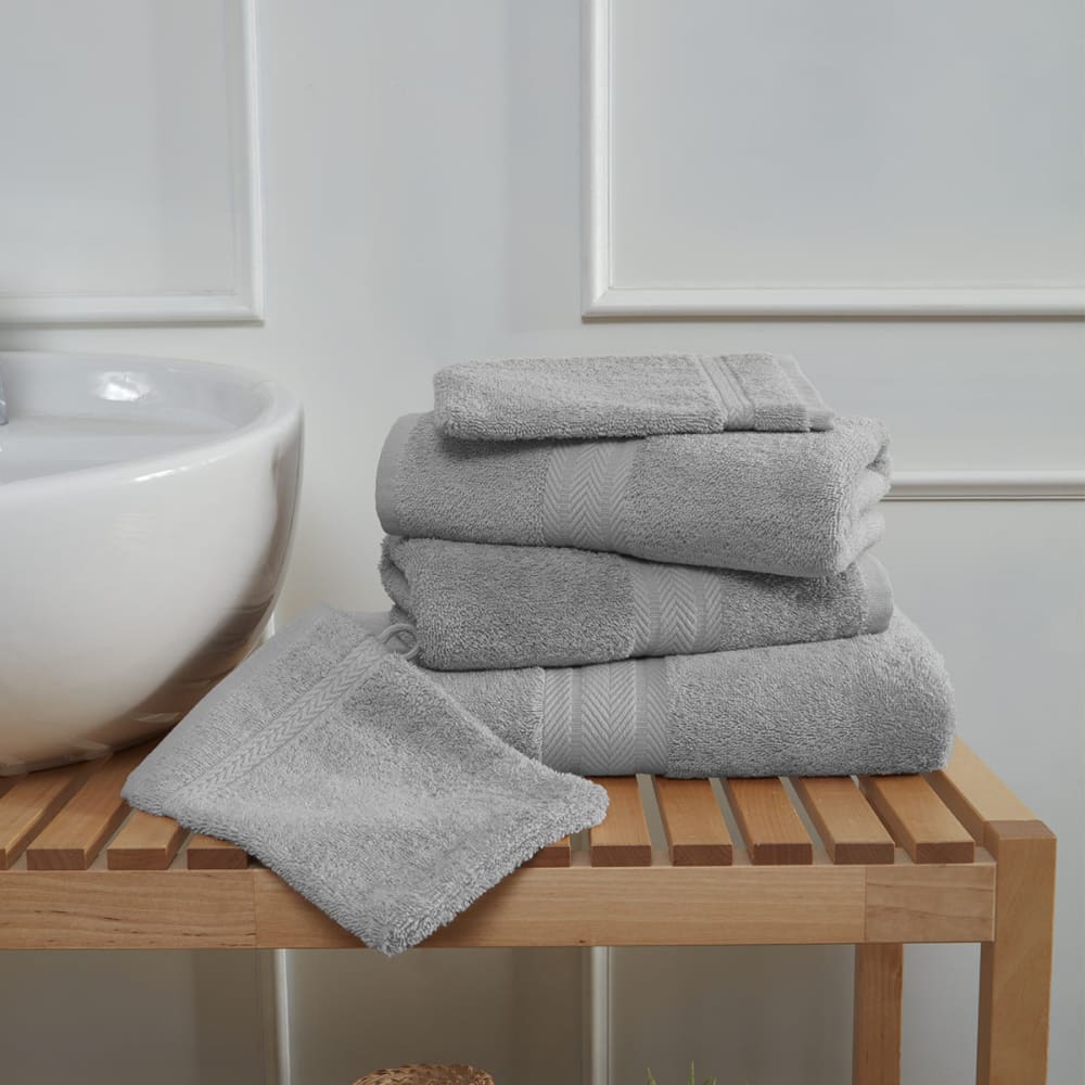 Eensemble de bain avec tapis 6 pièces gris perle — vue 4