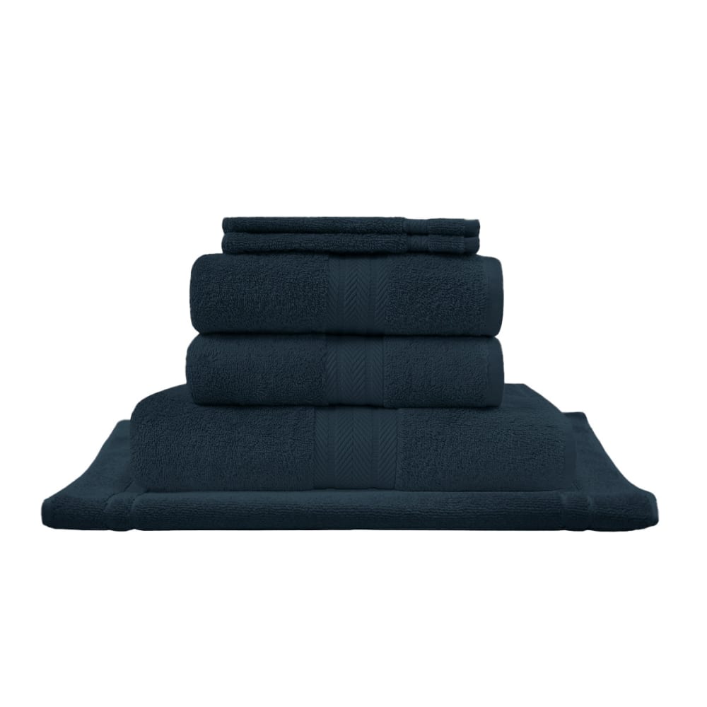 Eensemble de bain avec tapis 6 pièces denim