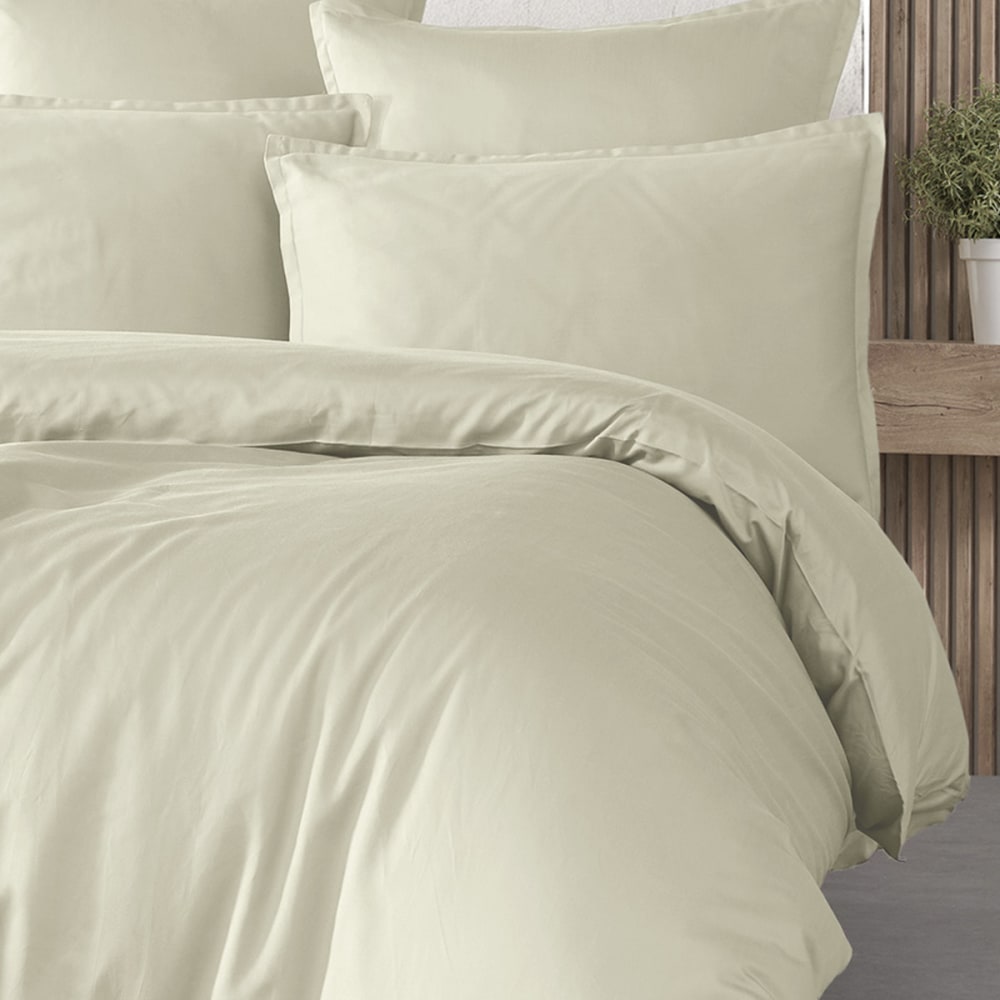 Housse de couette satin coton-tencel 200 fils ficelle 240x220 cm — vue 4