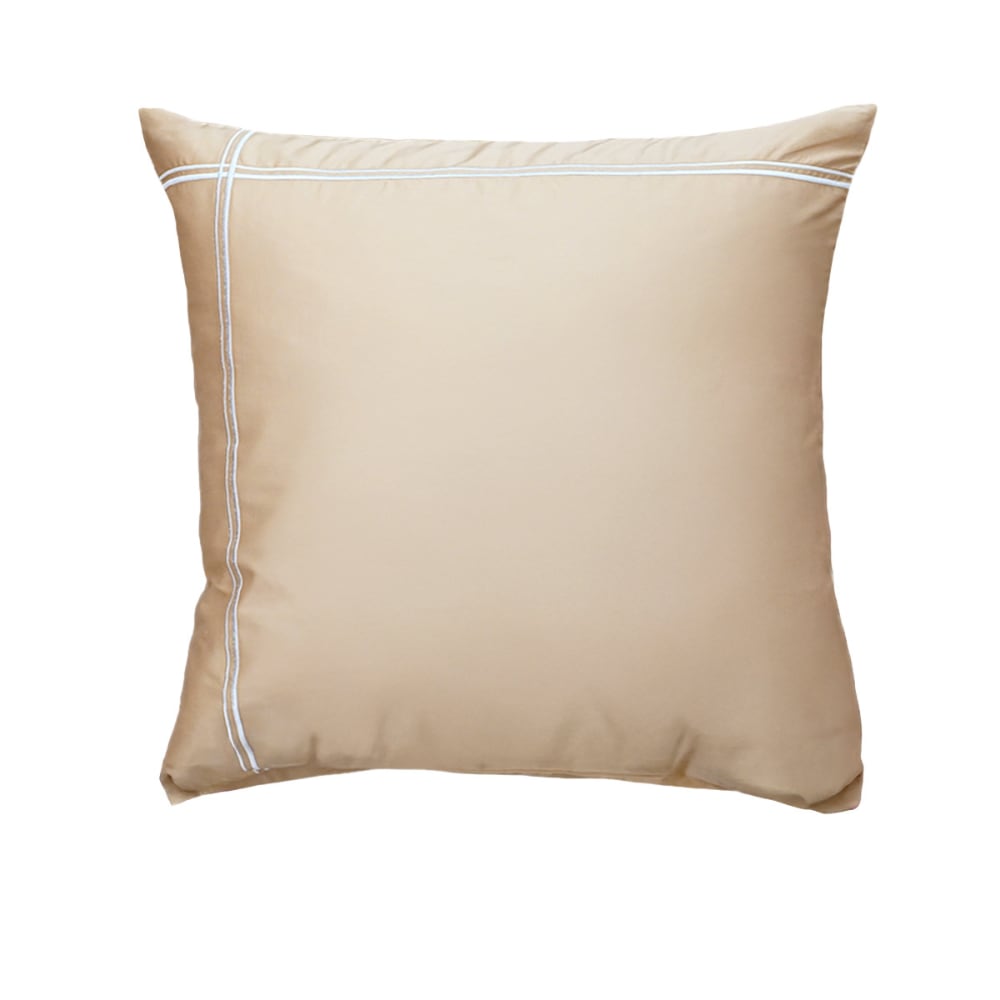 Llot de 2 taies d'oreiller satin de coton 120 moka 65x65 cm — vue 3