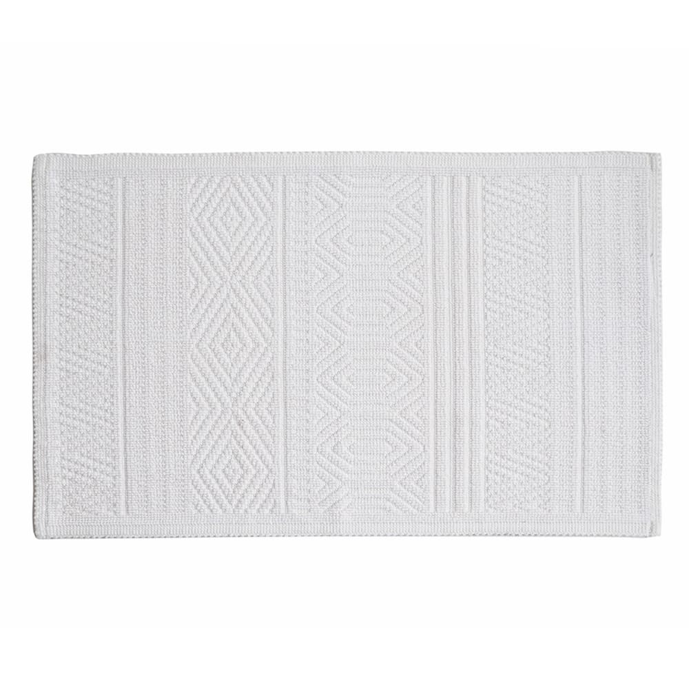 Tapis de bain et descente de lit 1500 g/m² blanc cassé 60x100 cm