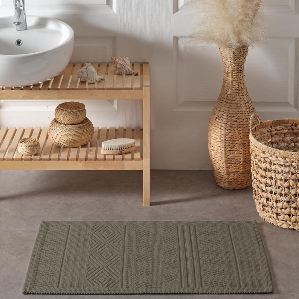 Tapis de bain et descente de lit 1500 g/m² noisette 70x120 cm — vue 4
