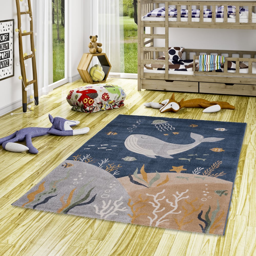 Kinderteppich Ozean, blau 200x290 cm - Maisons Du Monde