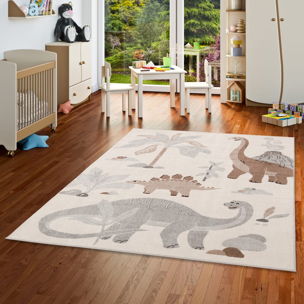 Kinderteppich Dinowelt, grau 200x290 cm - Maisons Du Monde