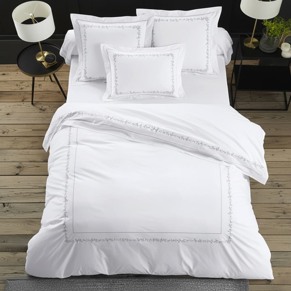 Housse de couette en coton blanc 260x240cm