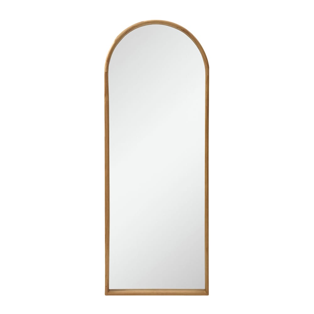 Miroir décoratif en bois beige H170