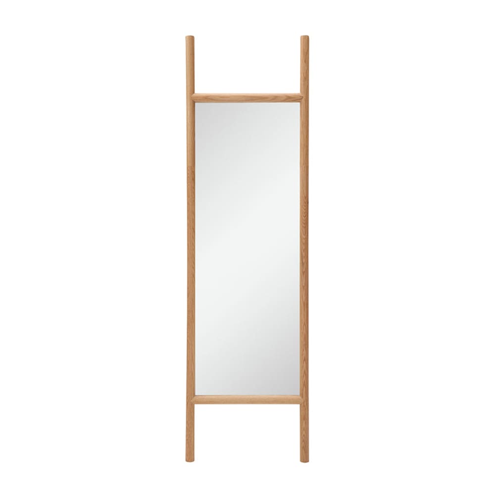 Miroir mural décoratif en bois de chêne clair H190