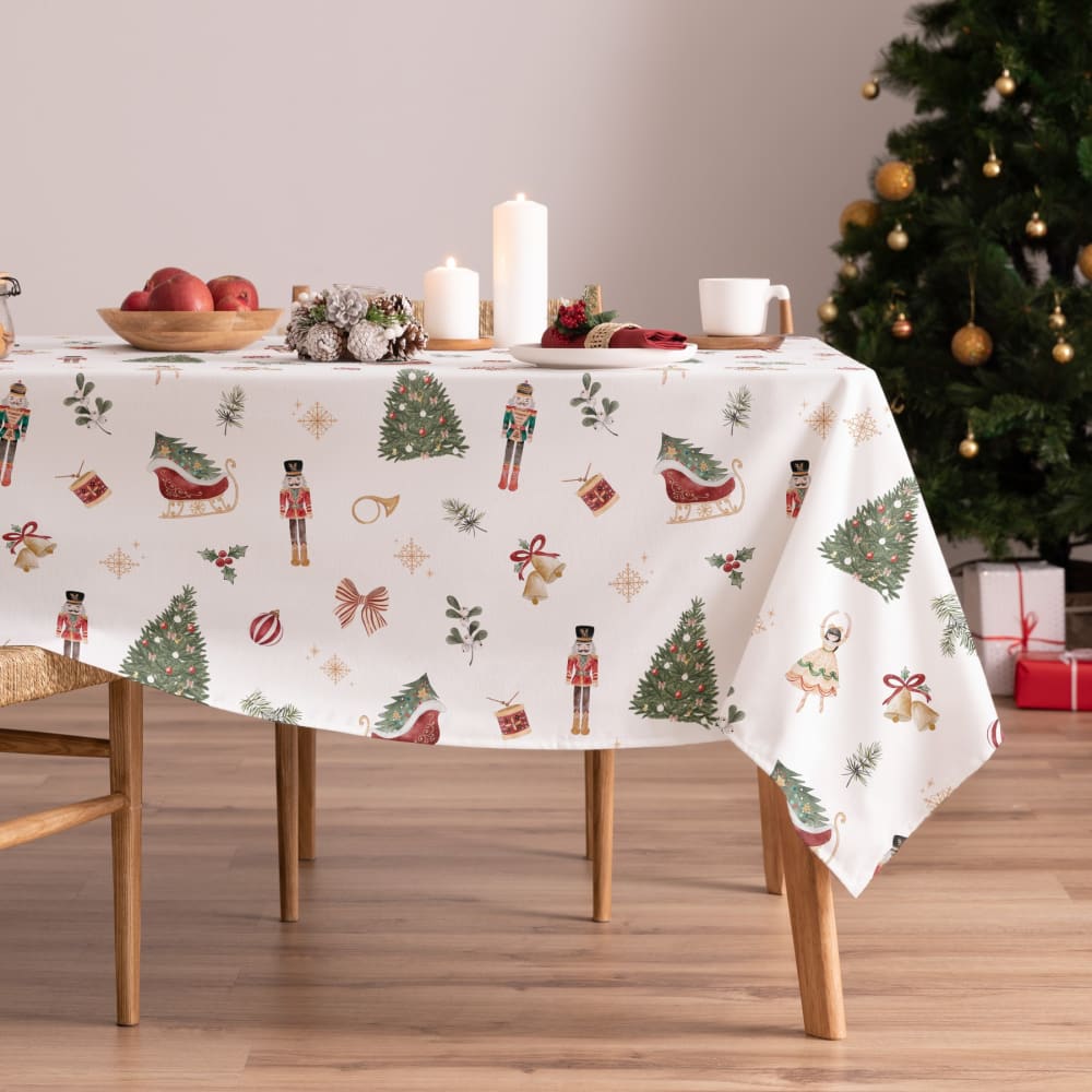 Mantel navidad algodón 155x350 cm
