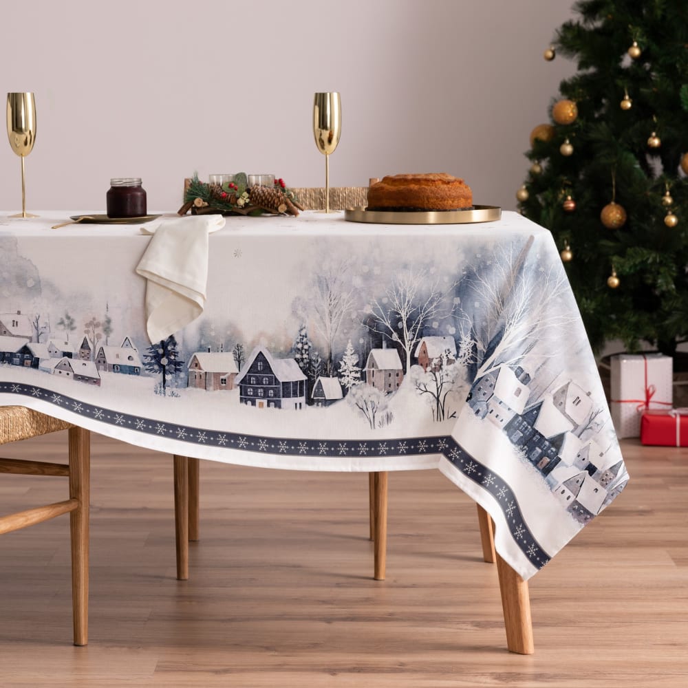 Weihnachtstischdecke aus Baumwolle 155x100 cm - Maisons Du Monde