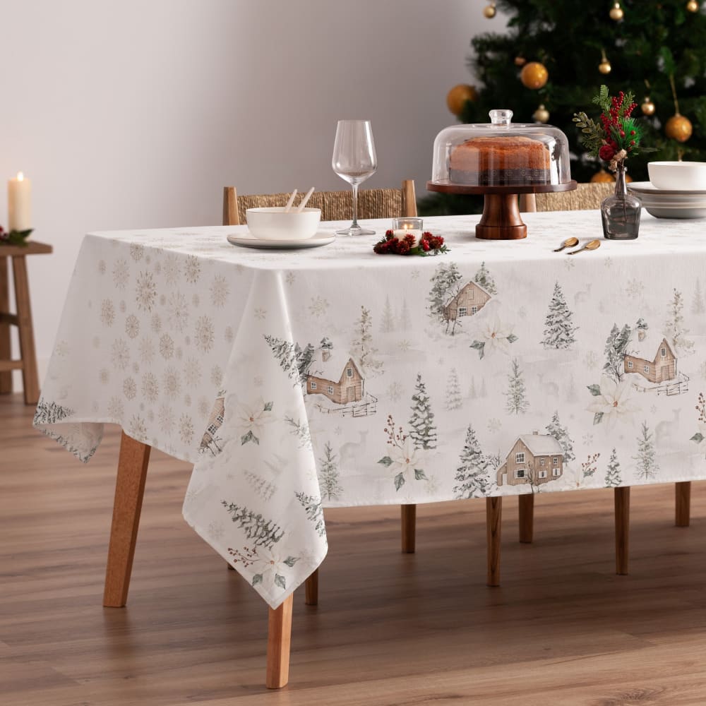 Weihnachtstischdecke aus Baumwolle 155x350 cm - Maisons Du Monde