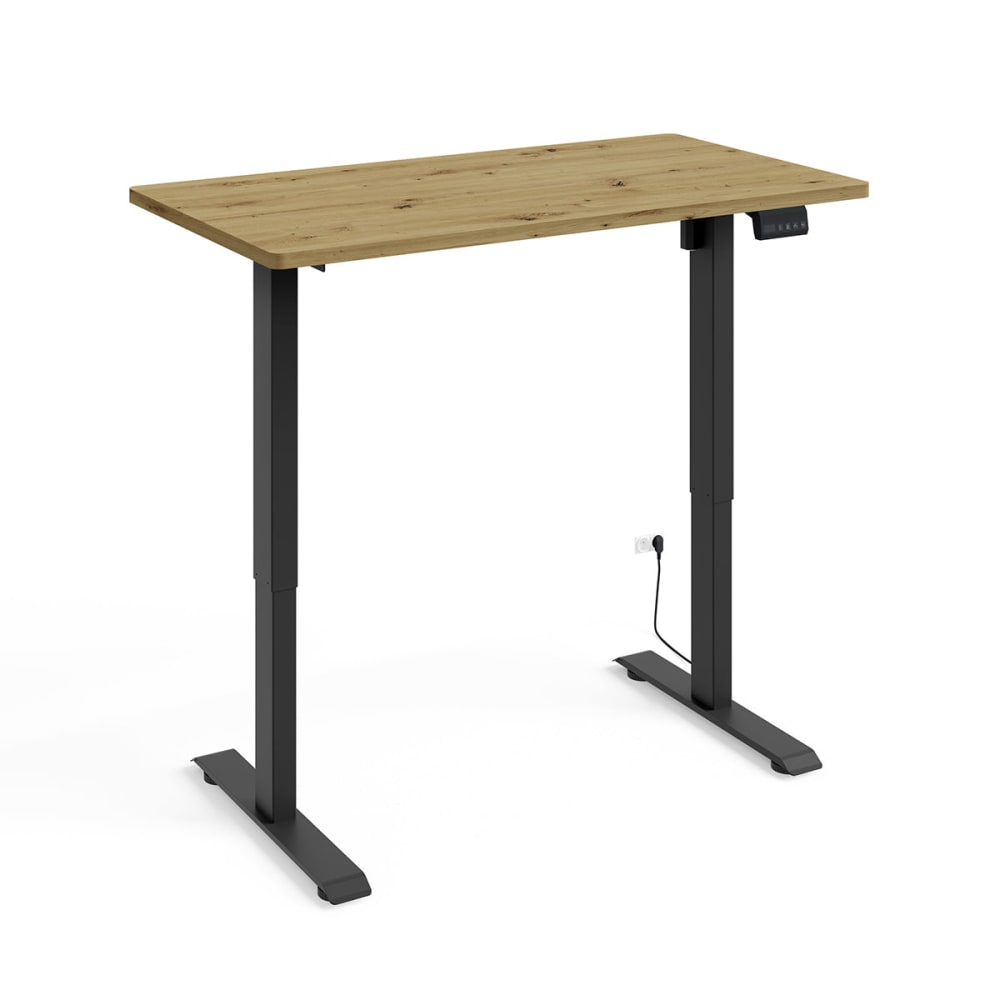 Bureau électrique 120 cm panneaux stratifiés marron